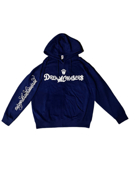 DC ZIP UP HOODIE-BLUE